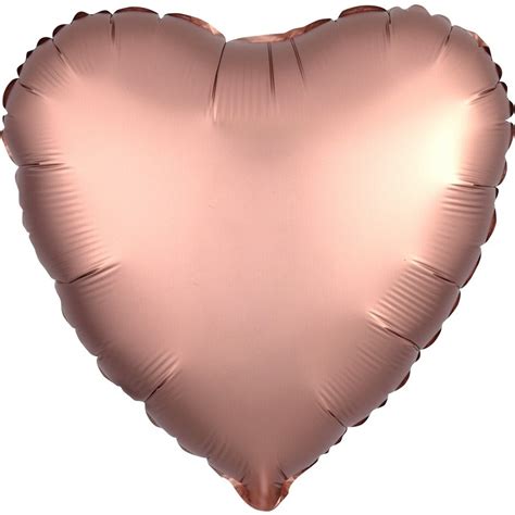 Satin Luxe Heart Foil Balloon Rose Copper 45cm BIG W