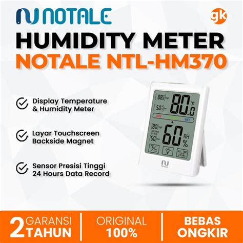 Jual NOTALE Hygrometer Thermometer Humidity Meter Alat Ukur Kelembapan