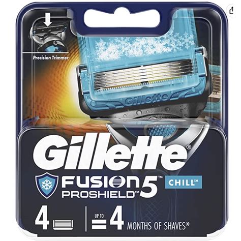 Gillette Fusion5 ProShield Chill Razor 4 Cartridges Shopee Singapore