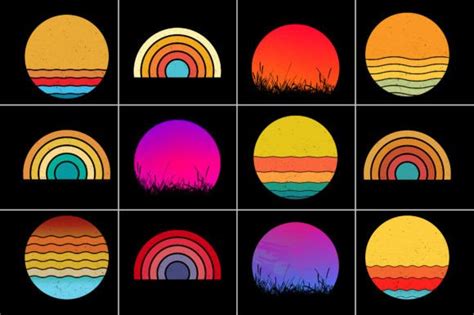 Vintage Grunge Retro Sunset Graphic By T Shirt Design Bundle Creative