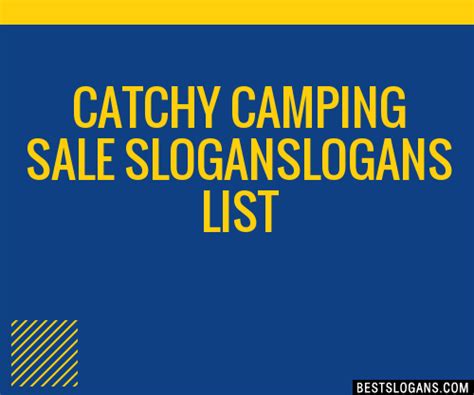 Catchy Camping Sale Logans Slogans Generator Phrases