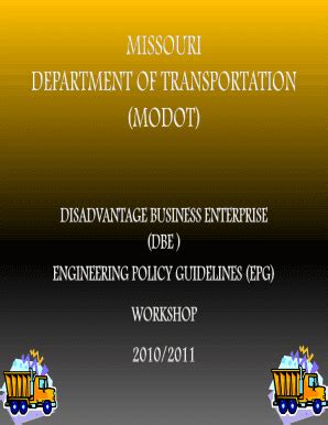 Fillable Online Library Modot Mo Disadvantage Business Enterprise Dbe