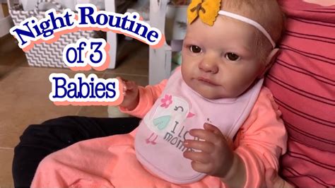 Night Routine Of Babies Reborn Role Play Changing Feeding And