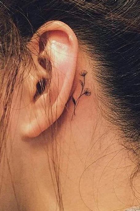 Cute Behind The Ear Tattoos For Women Behind Ear Tattoos Tattoos