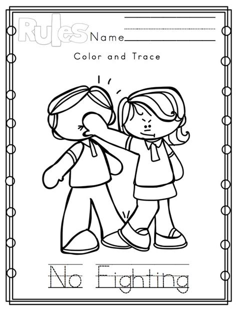 9 best printable rules images on Pinterest | Classroom rules, Coloring ...