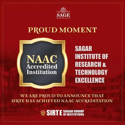 SIRT Bhopal NAAC Accreditation SIRTE Bhopal One Step