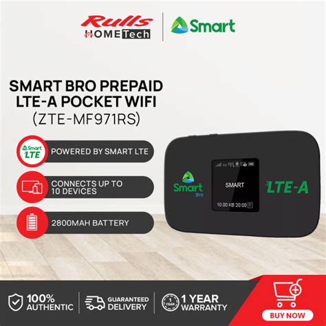 Smart Bro Prepaid Lte A Pocket Wifi Advanced Zte Mf Rs Lazada Ph