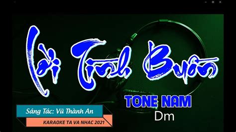 Karaoke I L I T Nh Bu N Tone Nam Tavanhac Youtube