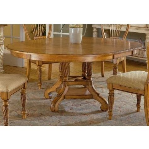 Hillsdale Wilshire Round Oval Dining Table Antique Pine 4507dtbrnd