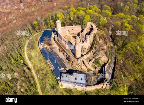 Luftaufnahme Schloss Auerbach Bergstra E Bensheim Hessen