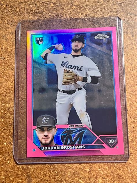 2023 Topps Chrome Baseball Pink Refractor 9 Jordan Groshans RC EBay