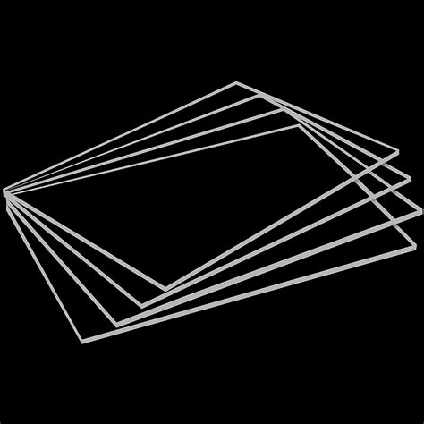 JUKR Transparent Acrylic Sheets 6 X 4 Inches Clear Laser Cut Rectangle