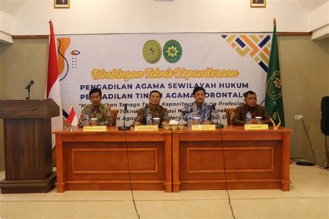 PELAKSANAAN BIMBINGAN TEKNIS KEPANITERAAN SEWILAYAH HUKUM PTA GORONTALO