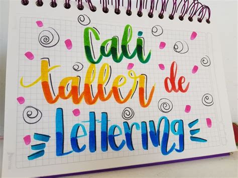 A Notebook With The Words Cali Taller De Lettering Written In