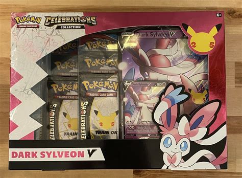 POKEMON TCG CELEBRATIONS DARK SYLVEON V MEMORIES BOX COLLECTION IN HAND