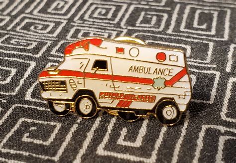 Ambulance Enamel Pin Rescue Paramedic Emt Emergency Etsy Ambulance