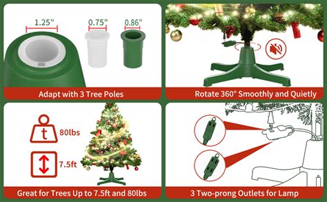 Keten Rotating Christmas Tree Stand 360 Degree Adjustable