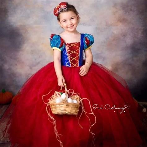 Red Snow White Costume Snow White Birthday Dress Red Skirted Dress