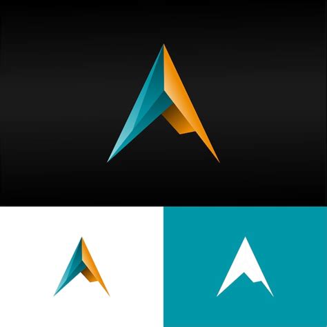 3d Letter A Logo Premium Vector