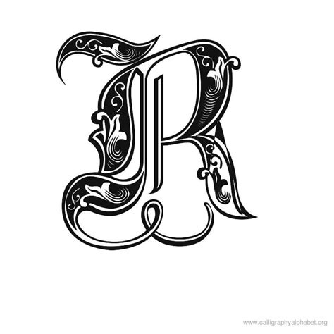 Calligraphy Alphabet Gothic R Calligraphy Alphabet Calligraphy R