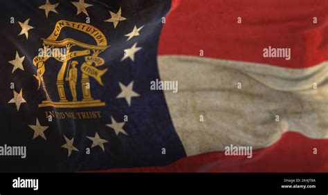 flag  american state  georgia united states stock photo alamy
