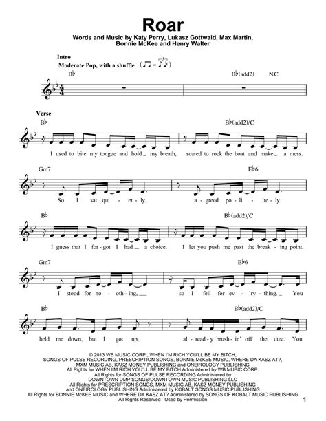 Katy Perry - Roar sheet music