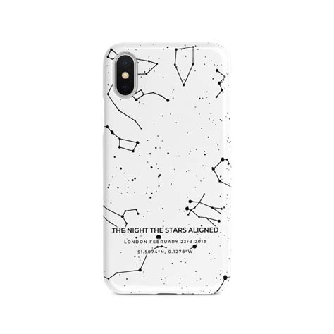 Custom Black On White Star Map Phone Case Personalized Constellation Map For Your Iphone 15