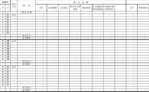 2171 01应交增值税明细账 Word文档在线阅读与下载 文档网