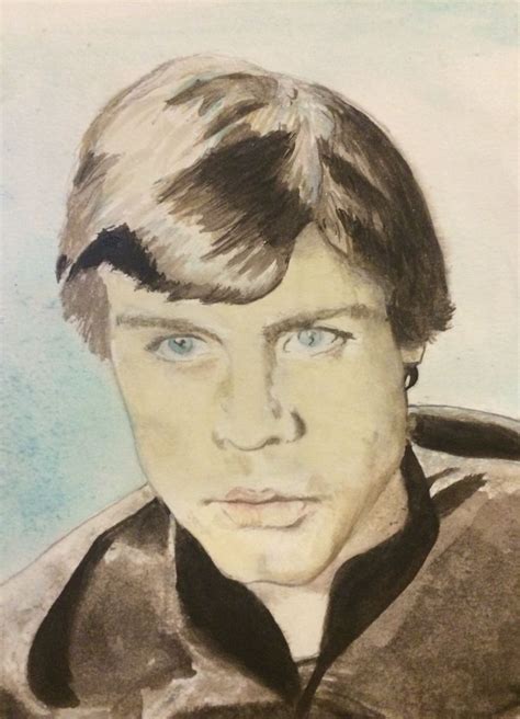 Luke Skywalker Luke Skywalker, Watercolors, Male Sketch, Art, Art ...