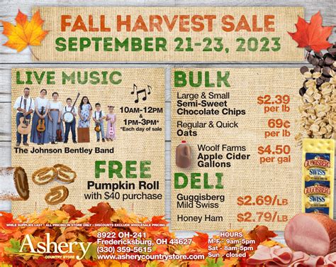 Fall Harvest Sale Ashery Country Store