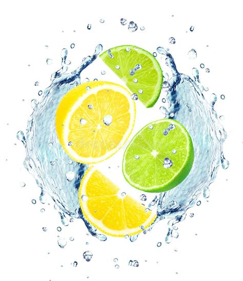 Lemon And Lime Splash Stock Photo Image Of Lemon Soda 63724186