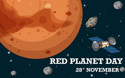 Red Planet Day Poster Template 13092282 Vector Art At Vecteezy