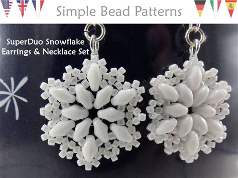 Beading Tutorials And Patterns Beaded Snowflakes Super Duo Etsy