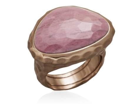 Ringe Flat Rosa In Silber Rose Vergoldet Marina Garcia