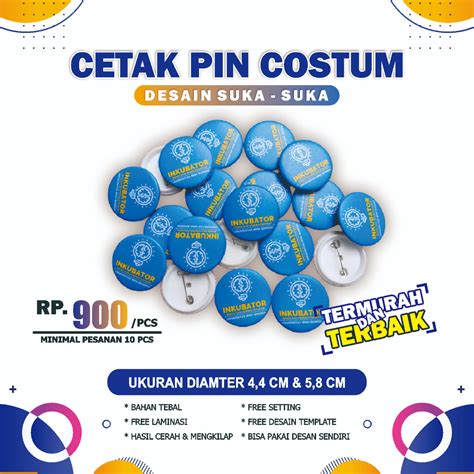 Jual Cetak Pin Custom Ukuran 58MM Cetak Pin Peniti Custom Pin Murahn 44