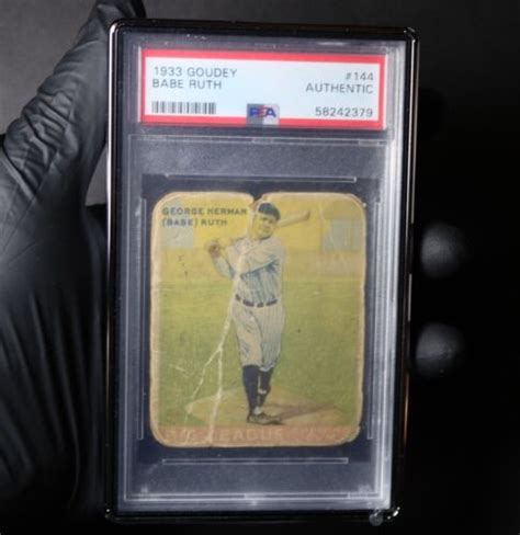 1933 Goudey Babe Ruth Card 144 HOF Yankees Certified PSA Authentic