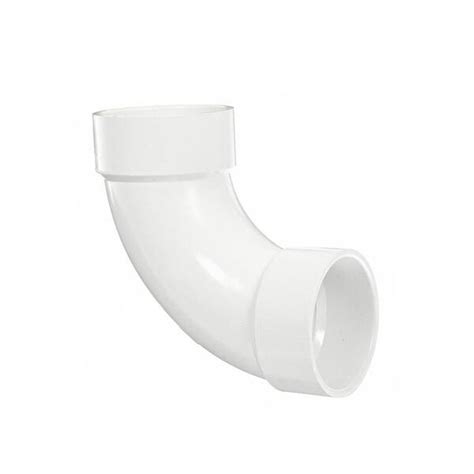 VPC 1 1 2 In PVC DWV 90 Degree Hub X Hub Long Sweep Elbow Fitting 34