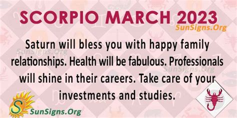 Scorpio March 2023 Monthly Horoscope Predictions SunSigns Org