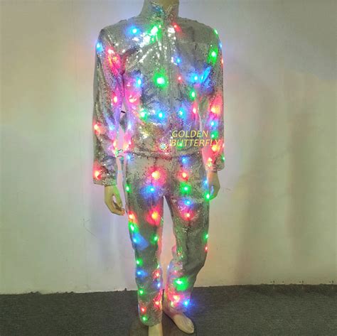 LED Clothing 2017 Hot Vestidos Glowing Luminous Suits Costumes Twinkle