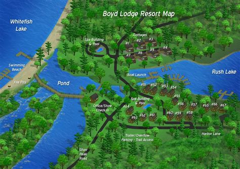 Boyd Lodge Resort Layout - Resort Map Click on Cabins