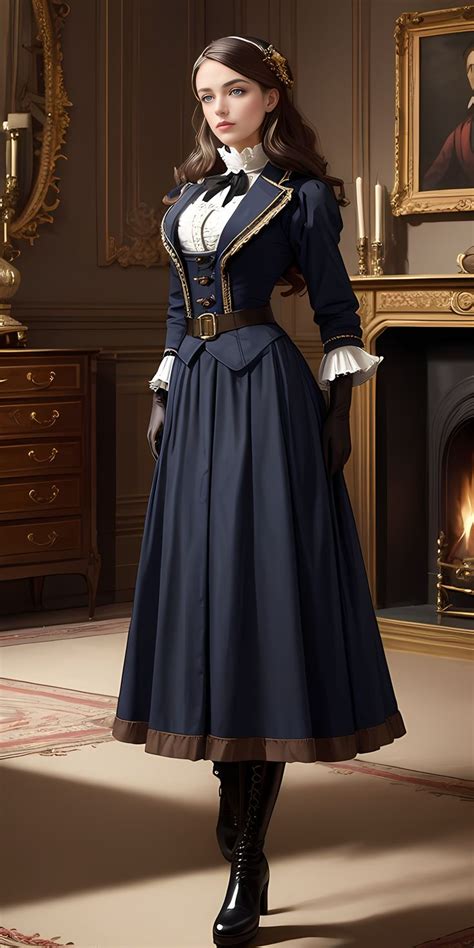 From Victorian Elegance To Crazy Steampunk 001a Lady Wearing Suits In