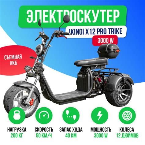 Электроскутер TRIKE - купить по выгодной цене в интернет-магазине OZON ...