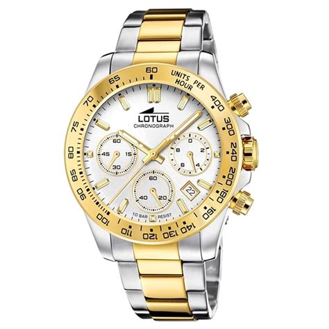 reloj lotus freedom chronograph de hombre en acero bicolor