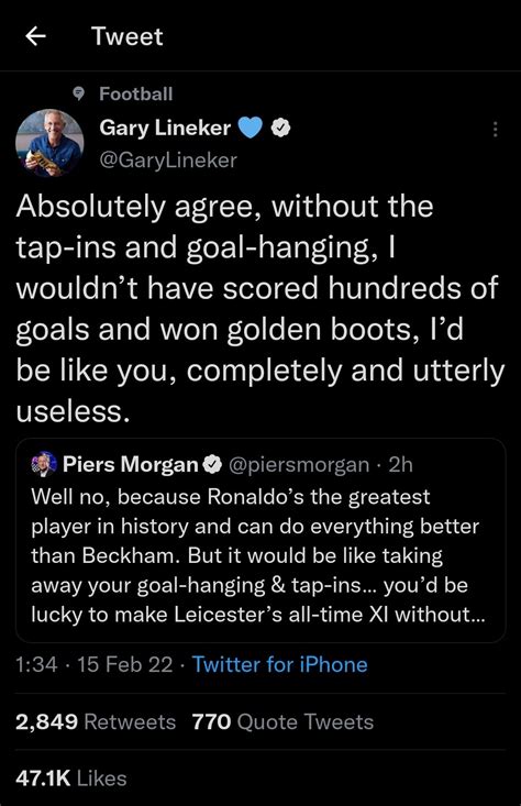 Gary Lineker completely destroys Piers Morgan. : r/ArsenalFC