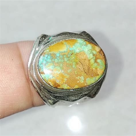 Jual Cincin Batu Natural Pirus Pyrus Turquoise Persia Lawas Old