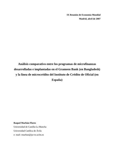 Pdf An Lisis Comparativo Entre Los Programas De Respuesta A Las