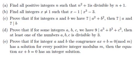 Solved A Find All Positive Integers N Such That N Is Chegg