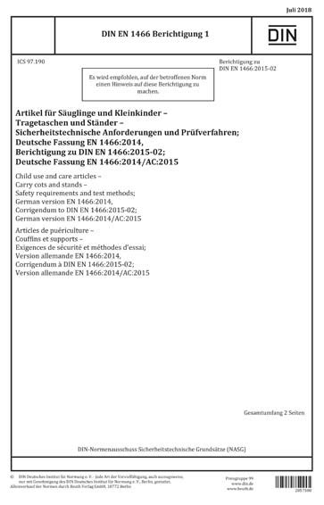 DIN EN 1466 Berichtigung 1 2018 DE Artikel für Säuglinge und