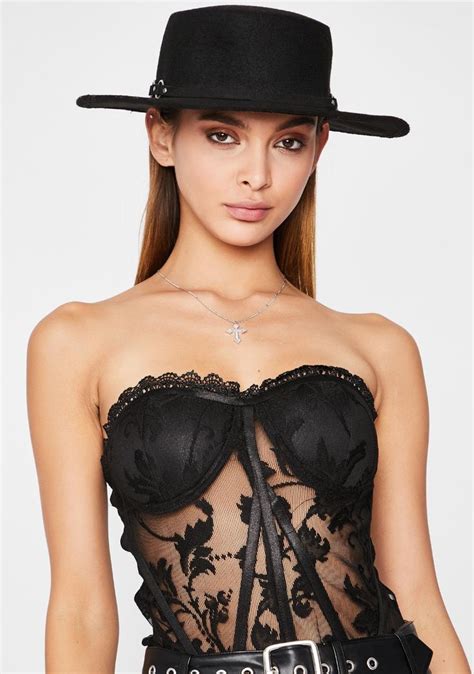 Lace Bustier Crop Top Strapless Floral Sheer Embroidered Black Lace