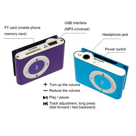 Mini Portable Usb Mp3 Player Mini Clip Mp3 Waterproof Sport Compact